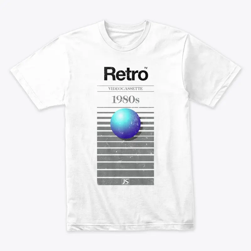 Jaboody Retro VHS 1980s Ball WHITE Tee