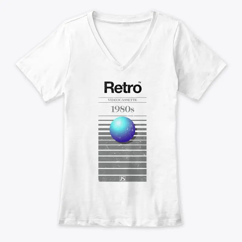 Jaboody Retro VHS 1980s Ball WHITE Tee