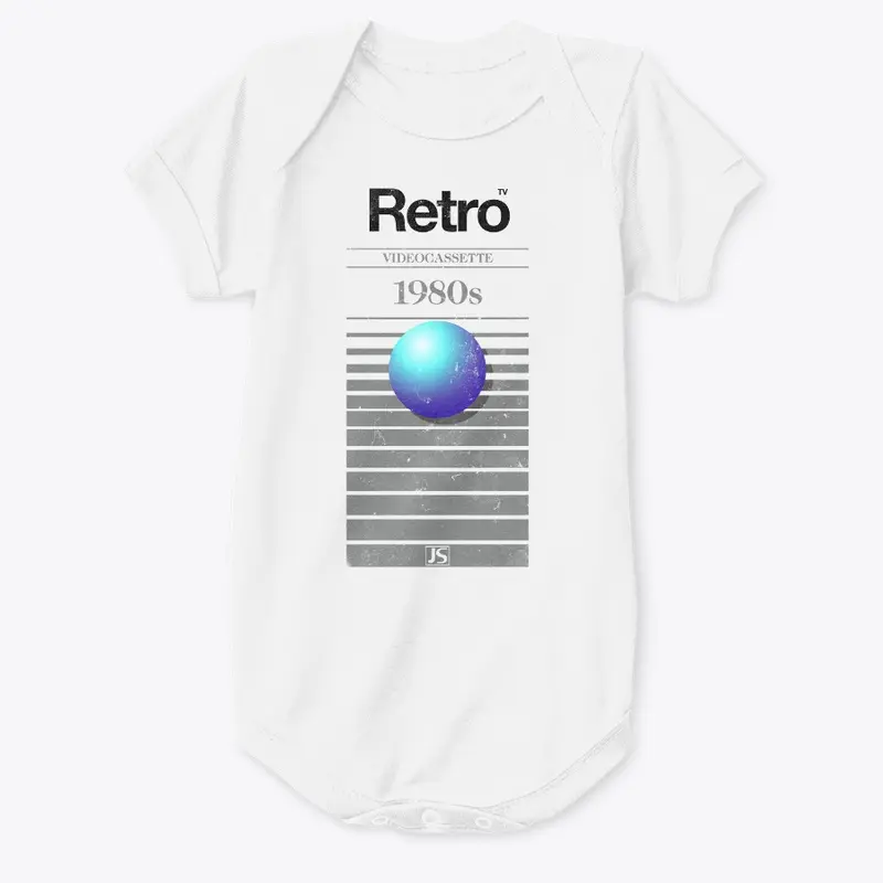 Jaboody Retro VHS 1980s Ball WHITE Tee