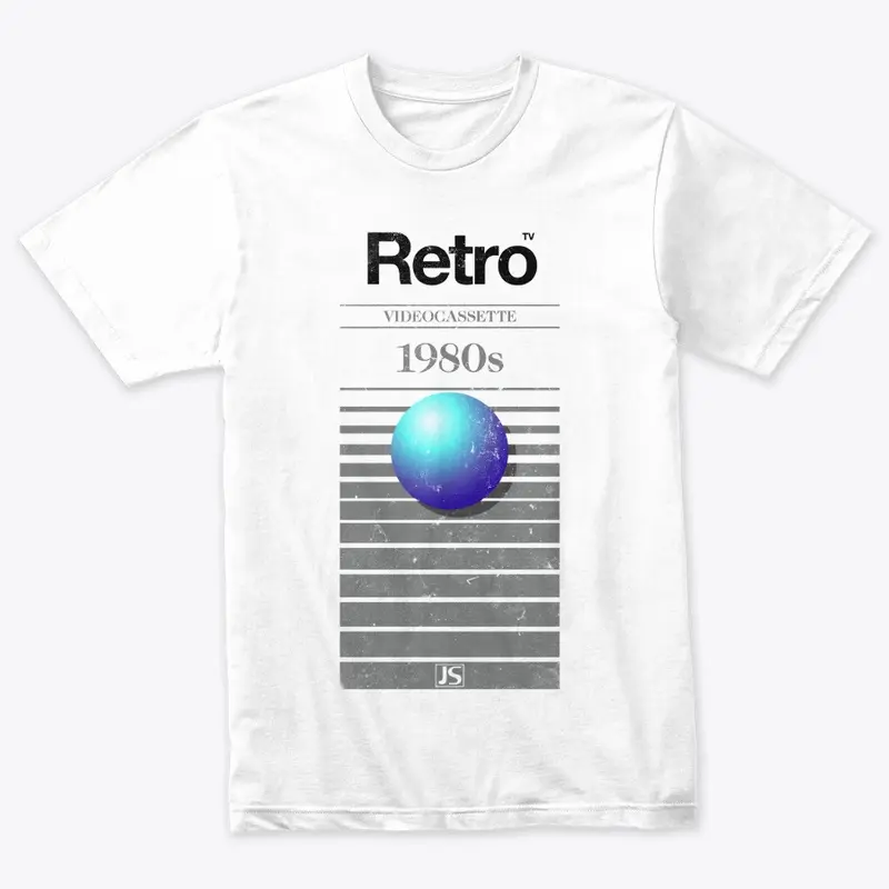 Jaboody Retro VHS 1980s Ball WHITE Tee