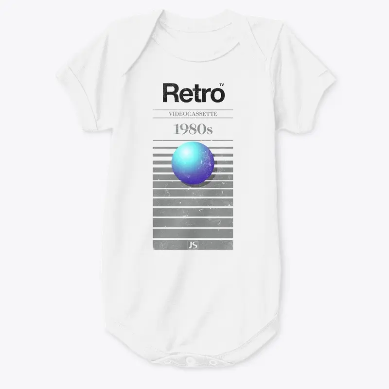 Jaboody Retro VHS 1980s Ball WHITE Tee