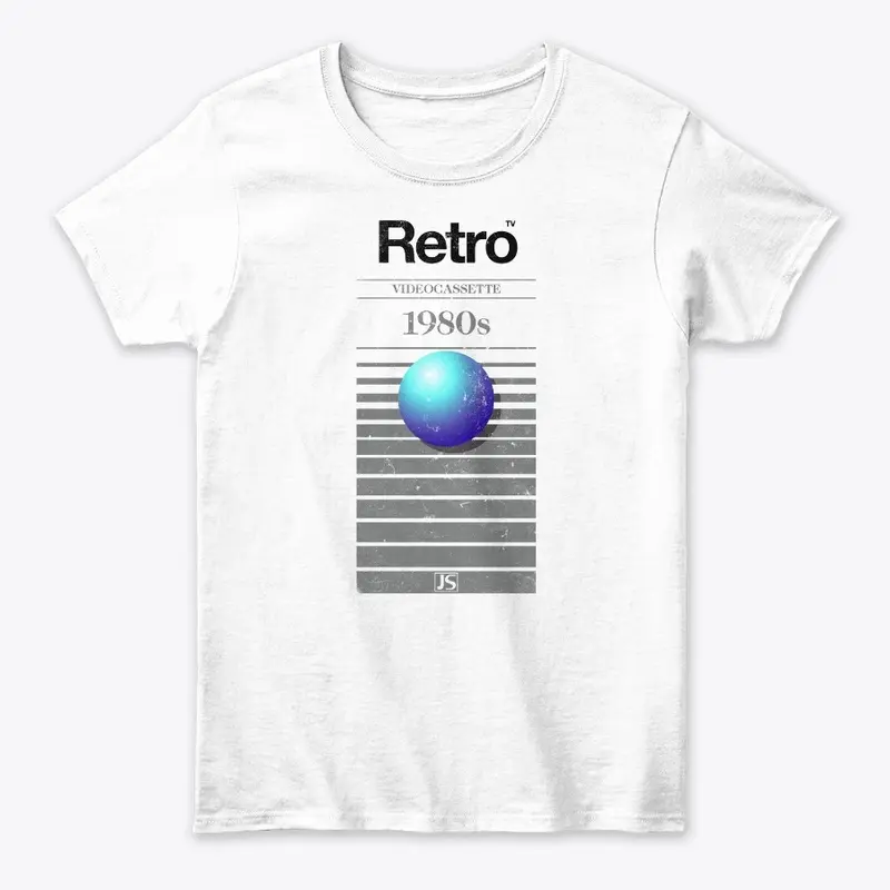 Jaboody Retro VHS 1980s Ball WHITE Tee