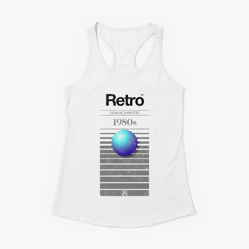 Jaboody Retro VHS 1980s Ball WHITE Tee